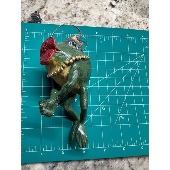 Kathrine Collections Whimsical Frog Hanging Ornament Crown Prince Collectible - Picture 11 of 15
